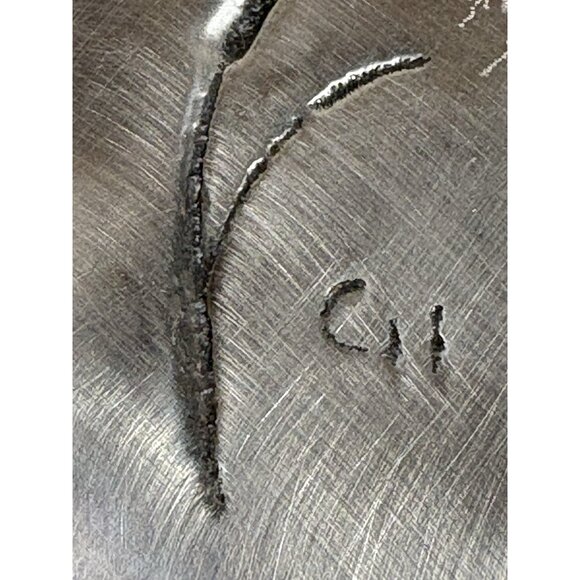 Hoselton Metal Aluminium Small Oval Dish Cast Canadian Bullrush Seagull 727 - Picture 8 of 9